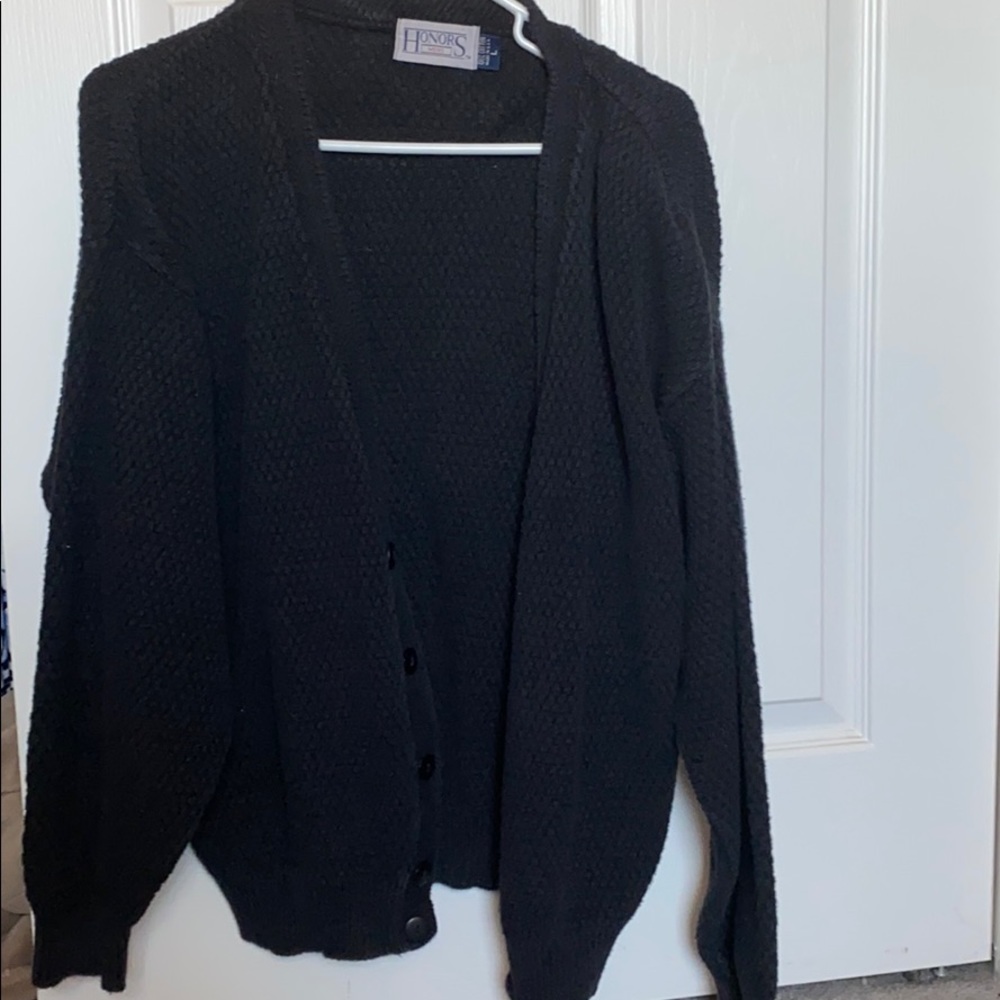 Black oversized cardigan